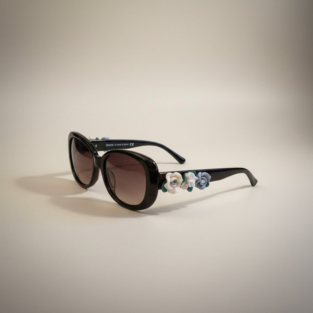 Designer Women's Sunglasses Hand-applied 3D Resin floral embellishments UV Pro - Picture 2 of 8